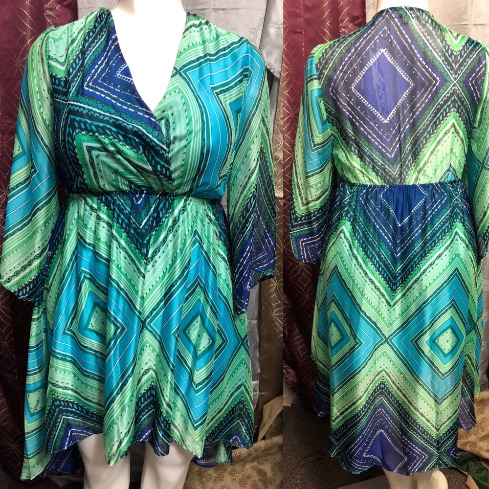 Kimono Dress | Size Large | NWT | Green